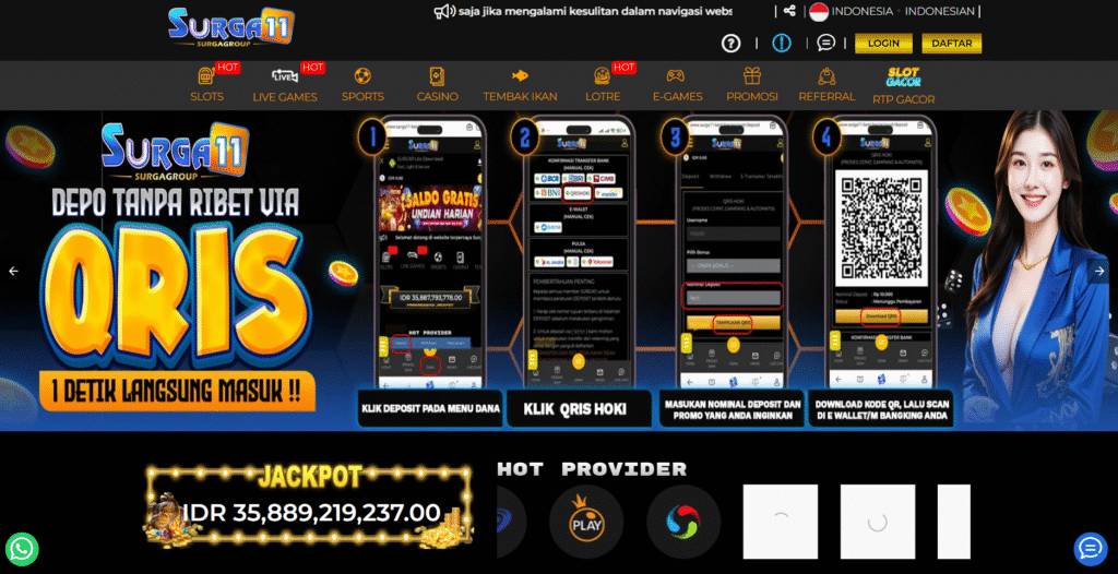 Tampilan Situs Surga11 Agar mempermudah kalian untuk memahami maksud dan tujuan di buatkan artikel ini