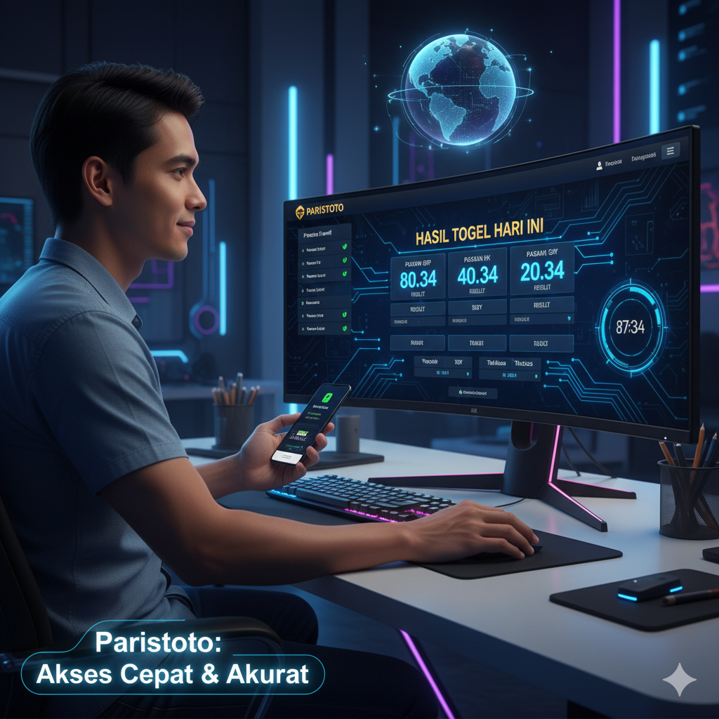 picture representing your description of Paristoto, focusing on quick and accurate access to lottery results across various markets daily